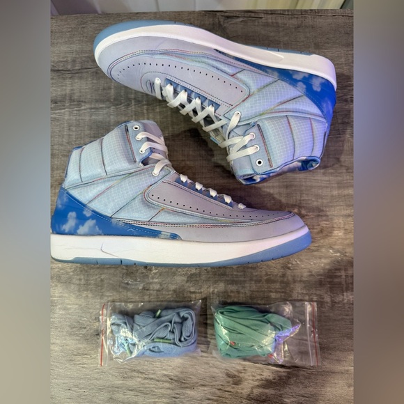 Jordan High-Top Sneakers - Light Blue and Gray - Picture 6 of 9